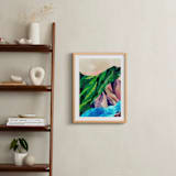 "Two Explorers I" - Art Print in Emerald Green by Mojca Dolinar - In a Room