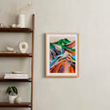 "Two Explorers II" - Art Print in Burnt Orange by Mojca Dolinar - In a Room