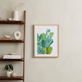 "Cacti" - Art Print in Cactus green by Alexandra Dzh - In a Room