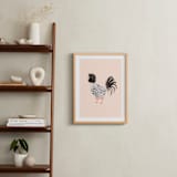 "Spotted Hen" - Art Print in Light Pink by SALLY MURPHY - In a Room