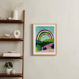 "Rainbow dreams" - Art Print in Emerald Green by Mojca Dolinar - In a Room