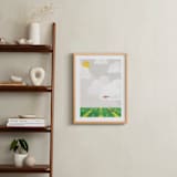 "Sky Adventure" - Art Print in Burnt Sienna by Robert and Stella - In a Room
