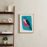 "still 5" - Art Print in Turquoise, petrol, pink and blue by Victoria Johnson - In a Room