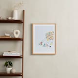 "Building Memories No.1" - Art Print in Azure mist by Tania Medeiros - In a Room