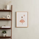 "My Little Ballerina" - Art Print in Peach by Belia Simm - In a Room
