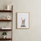 "Curious Bunny" - Art Print in Grey by Together Apart - In a Room