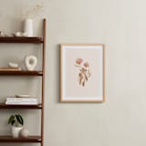 "Bear with Flowers" - Art Print in Tan by Vivian Yiwing - In a Room