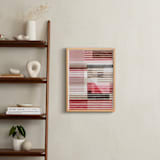 "Lined Abstract" - Art Print in Coral Pink by Francesca Iannaccone - In a Room