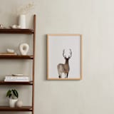 "Prancer" - Art Print in Deer Brown by jinseikou - In a Room