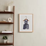 "Overalls" - Art Print in Bluebird by Haley Warner - In a Room