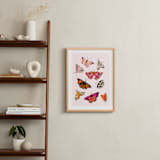 "Moths & Butterflies" - Art Print in Blush Pink by Shannon Kirsten - In a Room