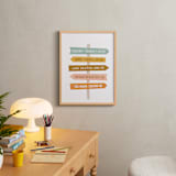 "Near or Far" - Personalized Art Print in Sunset by Laura Hankins - In a Room