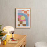"Lazy daze" - Art Print in peach fuzz by Coby Starck - In a Room