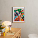 "Two Explorers II" - Art Print in Burnt Orange by Mojca Dolinar - In a Room