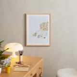 "Building Memories No.1" - Art Print in Azure mist by Tania Medeiros - In a Room