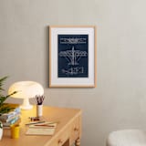 "Plane diagram" - Art Print in Navy by Robert and Stella - In a Room