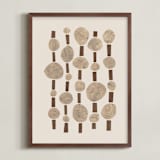 "Paper Pattern" - Art Print in Pecan Brown by Alisa Galitsyna - Framed