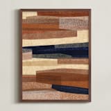 "Paper Pile II" - Art Print in Rust by Carrie Moradi - Framed