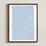 "Vibes" - Art Print in Rich Blue by Emily Kariniemi - Framed