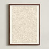 "Broadleaf" - Art Print in Warm Sand by Emily Kariniemi - Framed