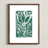 "Garden Print" - Art Print in Emerald Forest by Meggy Masters - Framed