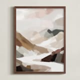 "Earthy Cascade I" - Art Print in Tan by Melanie Severin - Framed