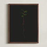 "Seedling Elm II" - Art Print in Deep Elm by Andrew McClintock - Framed