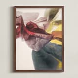 "La Fleur II" - Art Print in Taupe by Karen Kardatzke - Framed