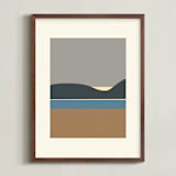 "Horizons Set 1" - Art Print in Earthy Brown by Roseanne Kenny - Framed