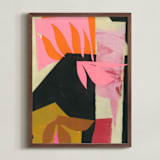 "Blaze" - Art Print in Pretty Pink by cyrille gulassa - Framed