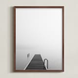"The Edge" - Art Print in Light Grey by Jennifer Morrow - Framed