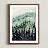 "Alaska Pines" - Art Print in White by Kelsey McNatt - Framed