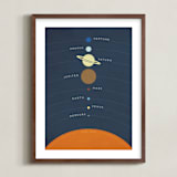 "Solar" - Art Print in White by Jennifer Morehead - Framed
