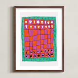"Colorful Chess" - Art Print in Tropical by Simona Camp - Framed