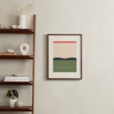 "Horizons Set 3" - Art Print in Grass Green by Roseanne Kenny - In a Room