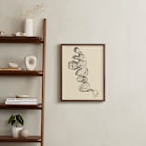 "Abstract Swirls" - Art Print in Vanilla Cream by Rebecca Johnstone - In a Room