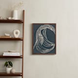 "Dancing Lines" - Art Print in Whale Blue by Lucrecia Caporale - In a Room