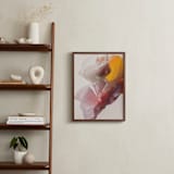 "La Fleur I" - Art Print in Taupe by Karen Kardatzke - In a Room