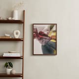 "La Fleur II" - Art Print in Taupe by Karen Kardatzke - In a Room