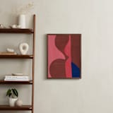 "Dreaming in Blue I" - Art Print in Beautiful Burgundy by cyrille gulassa - In a Room