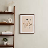 "Cycling Adventure Gear" - Art Print in Blush Pink by Coit Creative - In a Room