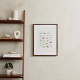 "Alphabet Dinos" - Art Print in Cretaceous by Teju Reval - In a Room