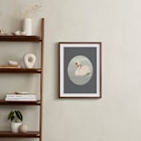 "Dreamy Swan" - Art Print in Smoke by Teju Reval - In a Room