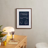 "Train diagram" - Art Print in Navy by Robert and Stella - In a Room