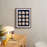 "Dinger 1 Spin Cycle" - Art Print in Navy by Kamala Nahas - In a Room
