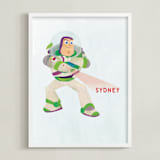 "Disney and Pixar Buzz's Laser" - Personalized Art Print in Green by Lori Wemple - Framed