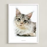 "Your Pet: Portrait Custom Text Print" - Custom Print in White by Minted - Framed