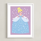 "Sparkling Cinderella" - Art Print in Midnight by Angela Thompson - Framed