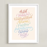 "Princess Traits" - Art Print in Tiara by Carolyn Kach - Framed