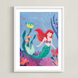 "Ariel & Friends" - Art Print in Sea by melanie mikecz - Framed